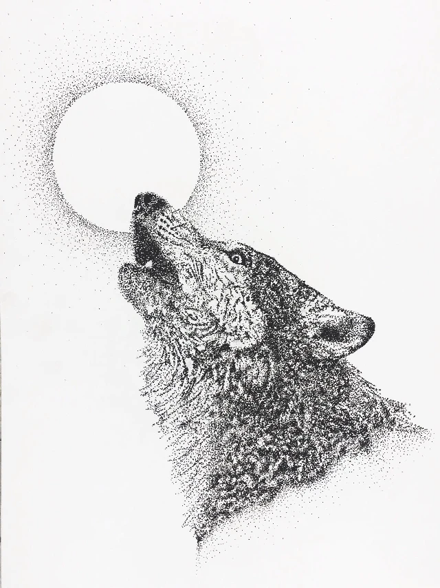 Pointillism Dots Art Artwork Wolf Image By Heaven Joy